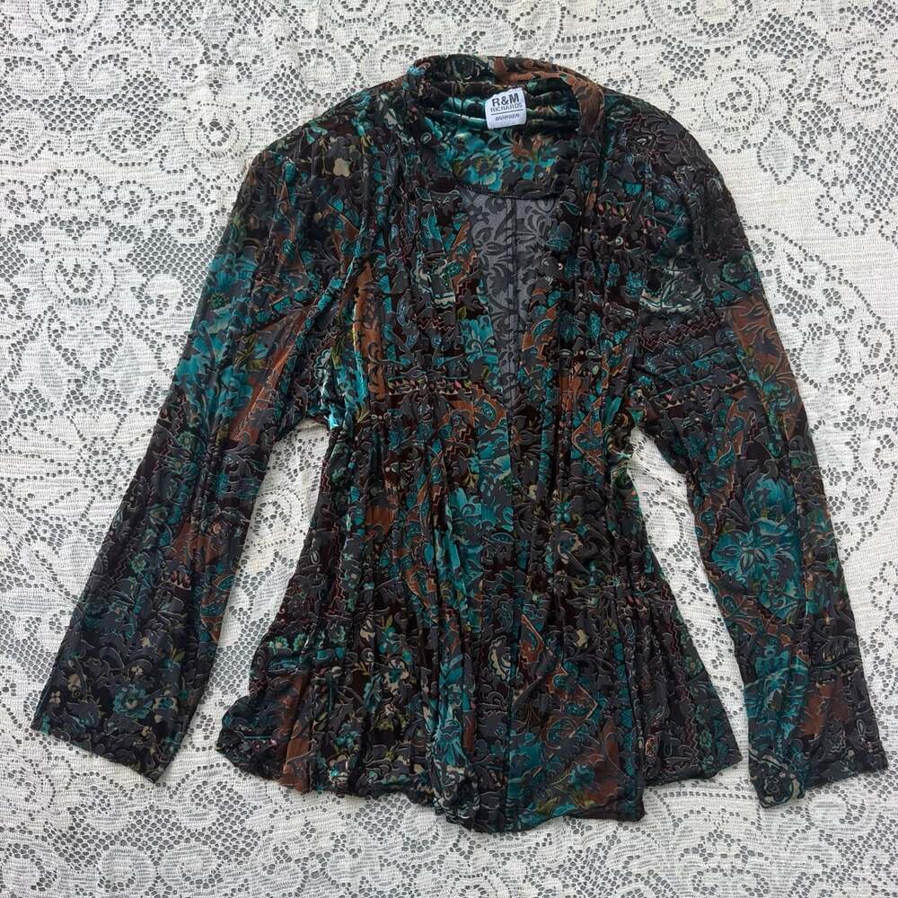 Whimsigoth Vintage velvet cardigan